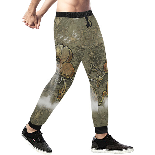 Noble flower design Men's All Over Print Sweatpants (Model L11)