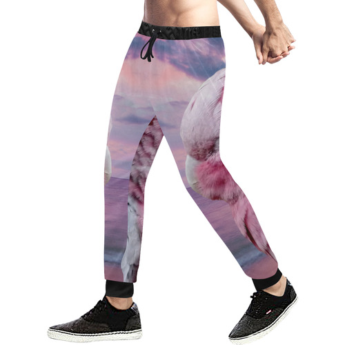 Galah Cockatoo Men's All Over Print Sweatpants (Model L11)