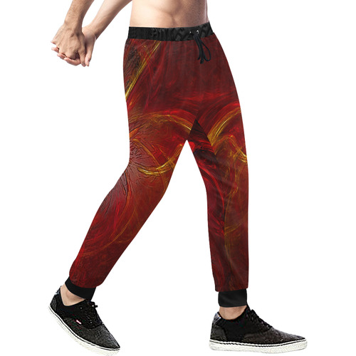 Red Firebird Phoenix Men's All Over Print Sweatpants (Model L11)