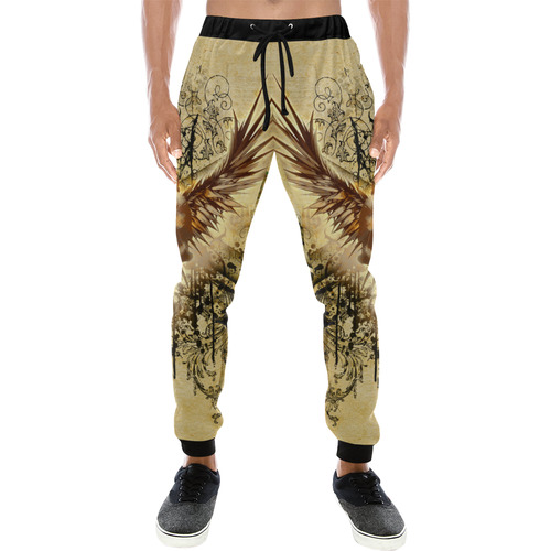 Amazing skull, wings and grunge Men's All Over Print Sweatpants (Model L11)