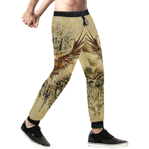 Amazing skull, wings and grunge Men's All Over Print Sweatpants (Model L11)