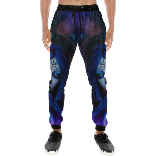 Sugar Skull Girl Men's All Over Print Sweatpants (Model L11)