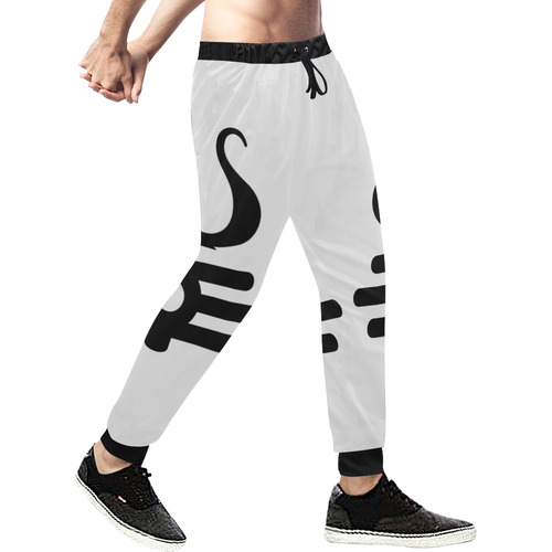 Trishula In Black Men's All Over Print Sweatpants (Model L11)