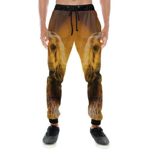 Dog Afghan Hound Men's All Over Print Sweatpants (Model L11)