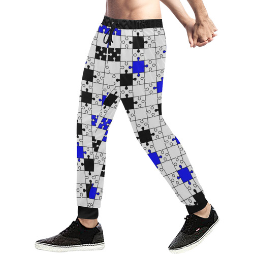 puzzle fun D Men's All Over Print Sweatpants (Model L11)