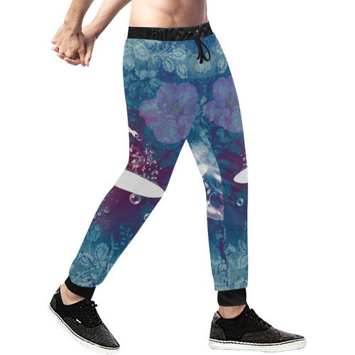 Sport, surfboarder with splash Men's All Over Print Sweatpants (Model L11)