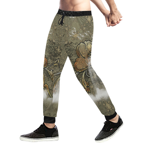 Noble flower design Men's All Over Print Sweatpants (Model L11)