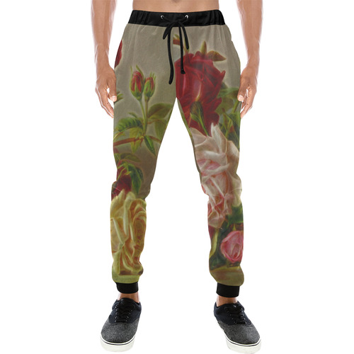 A Rose Is A Rose Is A Rose Men's All Over Print Sweatpants (Model L11)