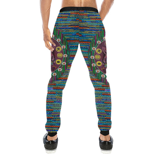 Peace In The Troll woody wood Men's All Over Print Sweatpants (Model L11)