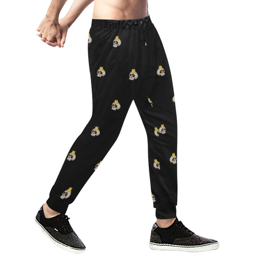 halloween - skull with candle pattern Men's All Over Print Sweatpants (Model L11)