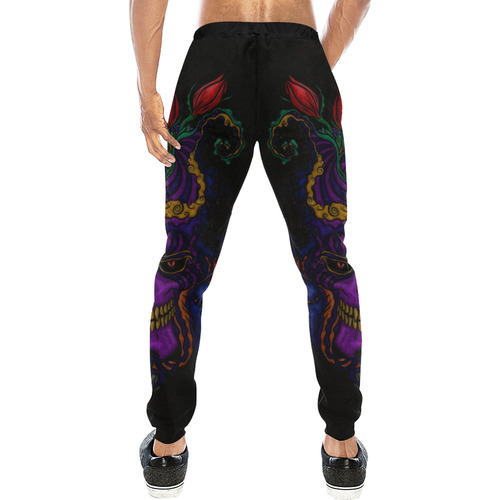 Funny Funky Sugar Skull Men's All Over Print Sweatpants (Model L11)