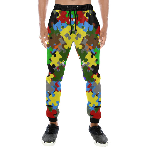 Puzzle Fun 2 Men's All Over Print Sweatpants (Model L11)