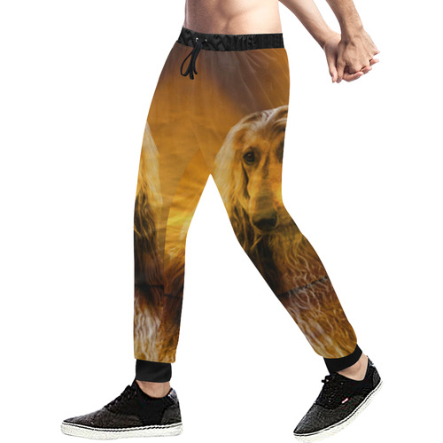 Dog Afghan Hound Men's All Over Print Sweatpants (Model L11)