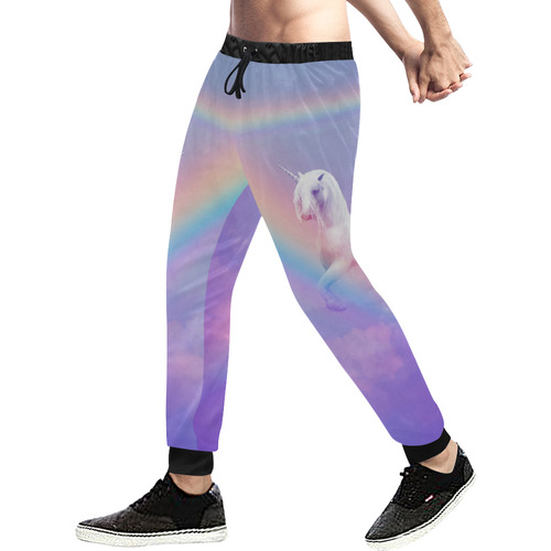 Unicorn and Rainbow Men's All Over Print Sweatpants (Model L11)