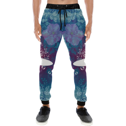 Sport, surfboarder with splash Men's All Over Print Sweatpants (Model L11)