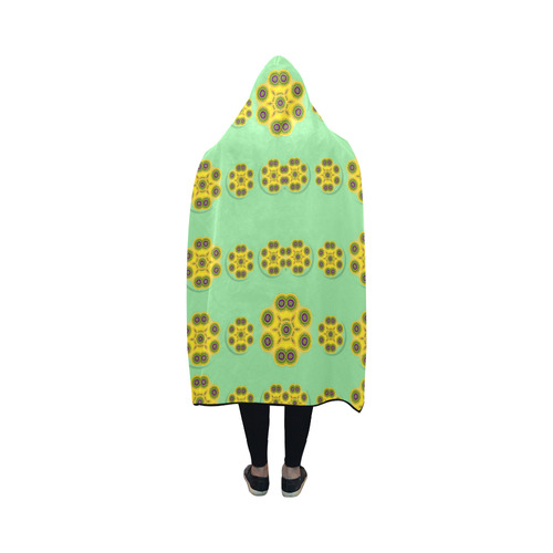Sun flowers for the soul at peace Hooded Blanket 50''x40''