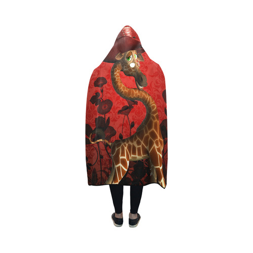 I am a lady, cute giraffe Hooded Blanket 50''x40''