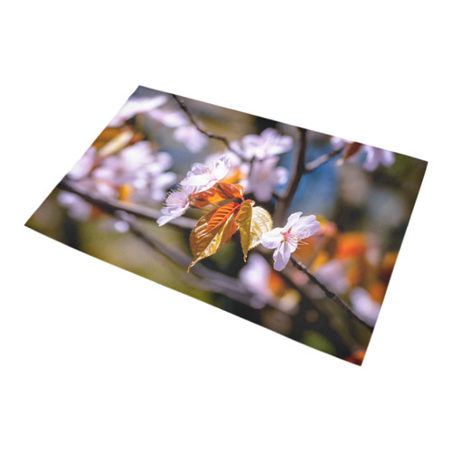 sakura tree flower flora spring blossom cherry Bath Rug 20''x 32''