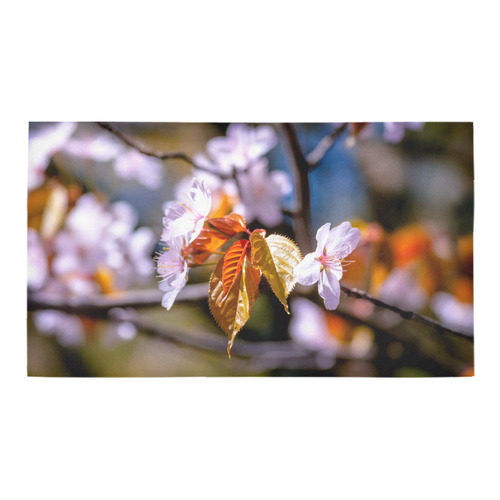 sakura tree flower flora spring blossom cherry Bath Rug 16''x 28''
