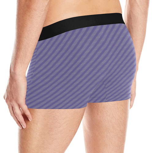 Ultra Violet Diagonal Stripes Men's All Over Print Boxer Briefs (Model L10)