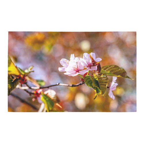 sakura cherry blossom flower spring flora pink Bath Rug 20''x 32''