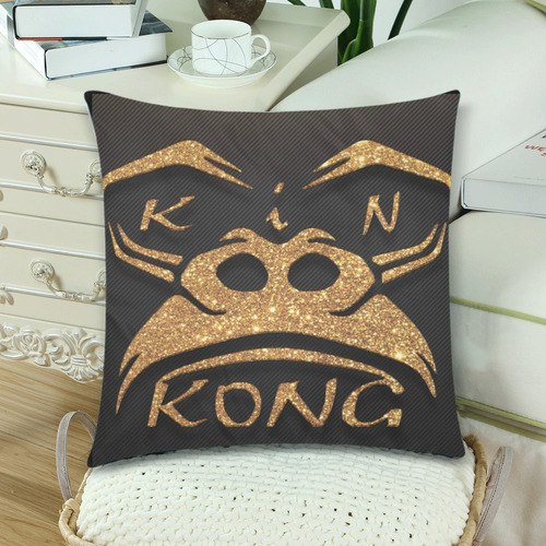 kinkong pilow Custom Zippered Pillow Cases 18"x 18" (Twin Sides) (Set of 2)