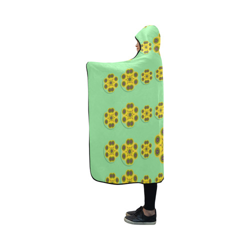 Sun flowers for the soul at peace Hooded Blanket 50''x40''