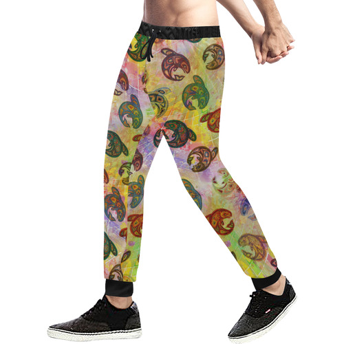 Native American Totem Orca Killer Whale Pattern I Men's All Over Print Sweatpants (Model L11)