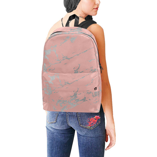 Luxurious Pink Marble Unisex Classic Backpack (Model 1673)