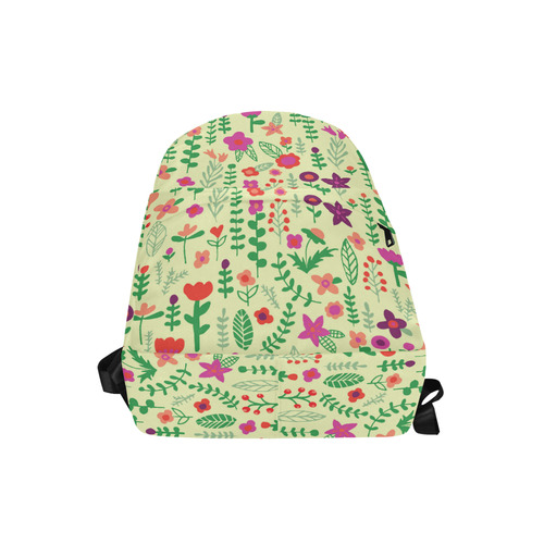 Cute Doodle Flowers Unisex Classic Backpack (Model 1673)