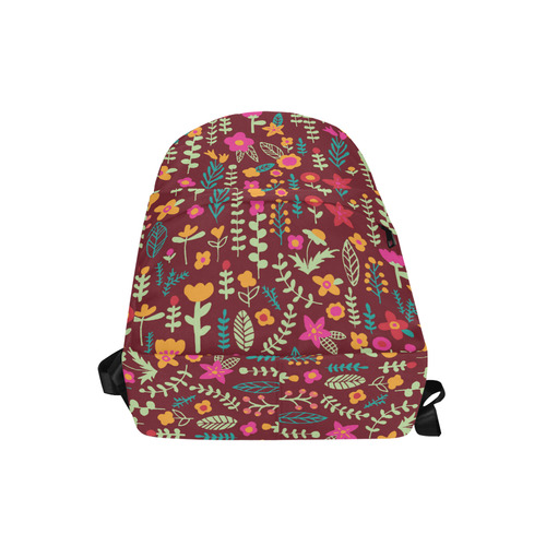 Cute Doodle Flowers Unisex Classic Backpack (Model 1673)