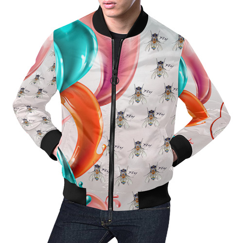 Super Fly All Over Print Bomber Jacket for Men (Model H19)