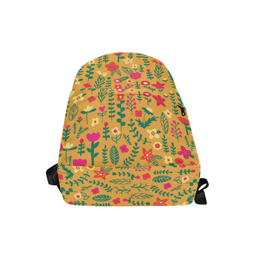 Cute Doodle Flowers Unisex Classic Backpack (Model 1673)