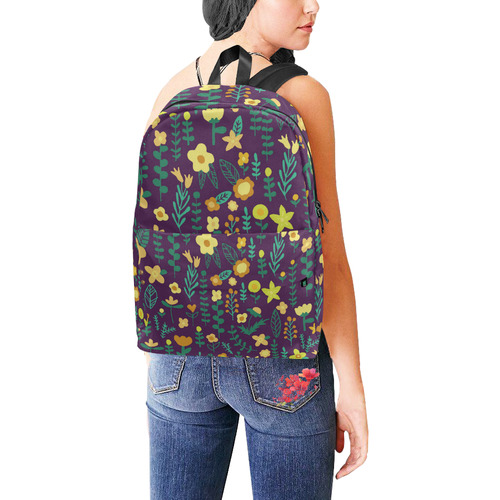 Cute Doodle Flowers Unisex Classic Backpack (Model 1673)