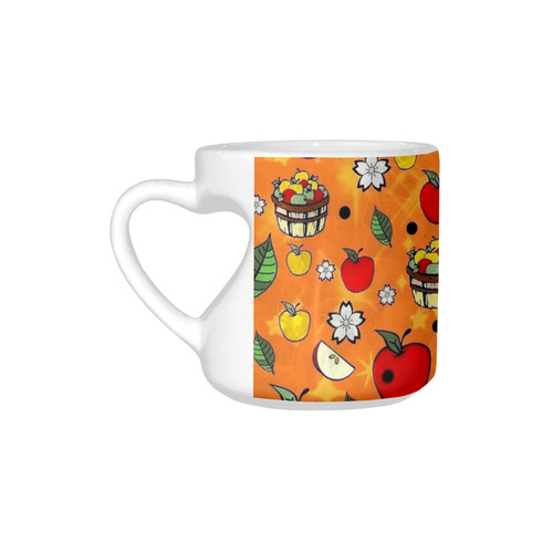 Apple Popart by Nico Bielow Heart-shaped Mug(10.3OZ)