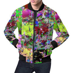 Foliage Patchwork #12 All Over Print Bomber Jacket for Men (Model H19)