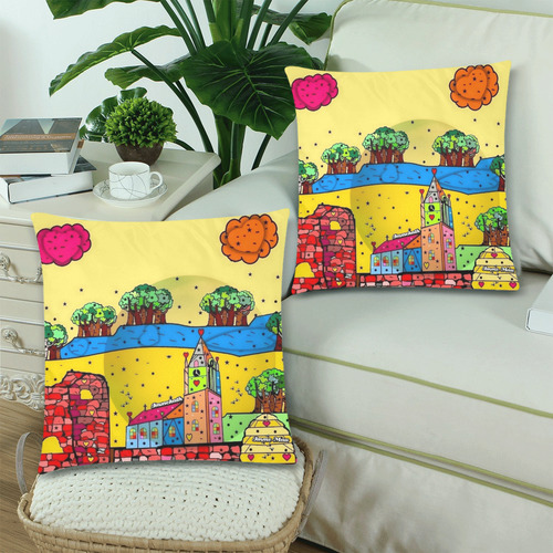 Immekath Popart by Nico Bielow Custom Zippered Pillow Cases 18"x 18" (Twin Sides) (Set of 2)