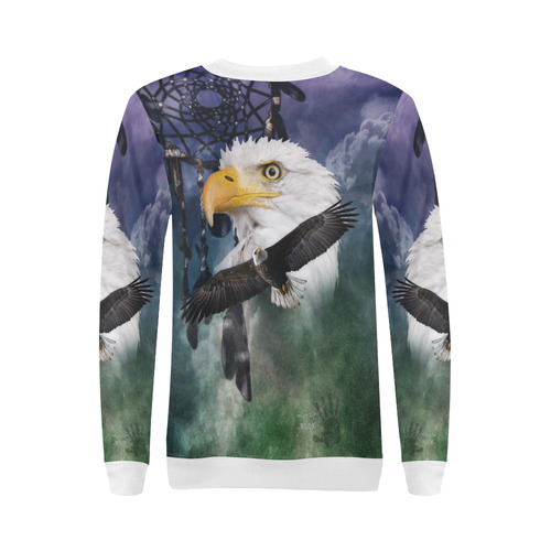 Shaman Eagle Spirit All Over Print Crewneck Sweatshirt for Women (Model H18)