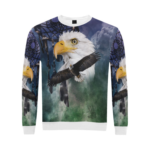 Shaman Eagle Spirit All Over Print Crewneck Sweatshirt for Men/Large (Model H18)