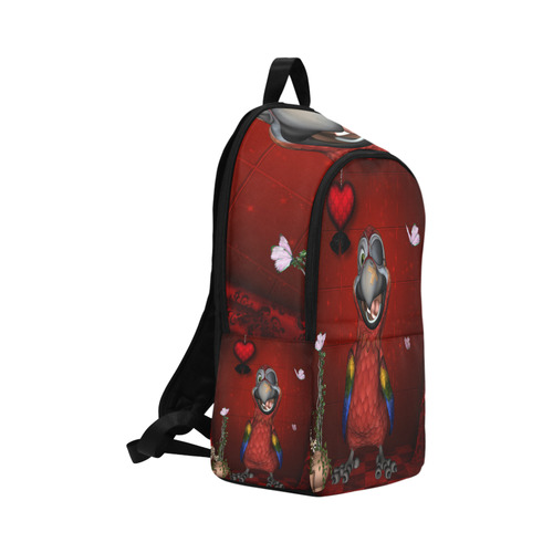 Funny, cute parrot Fabric Backpack for Adult (Model 1659)