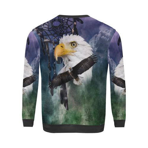 Shaman Eagle Spirit All Over Print Crewneck Sweatshirt for Men/Large (Model H18)