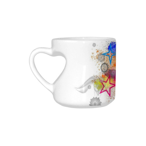 Stars Popart by Nico Bielow Heart-shaped Mug(10.3OZ)