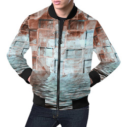 Bronze SeaGate All Over Print Bomber Jacket for Men (Model H19)