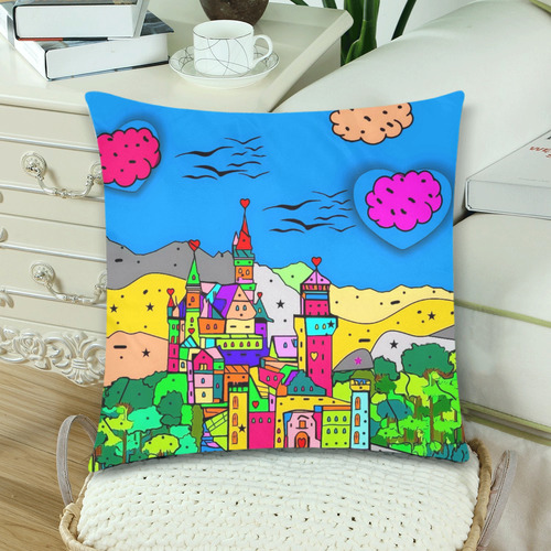 Füssen Popart by Nico Bielow Custom Zippered Pillow Cases 18"x 18" (Twin Sides) (Set of 2)