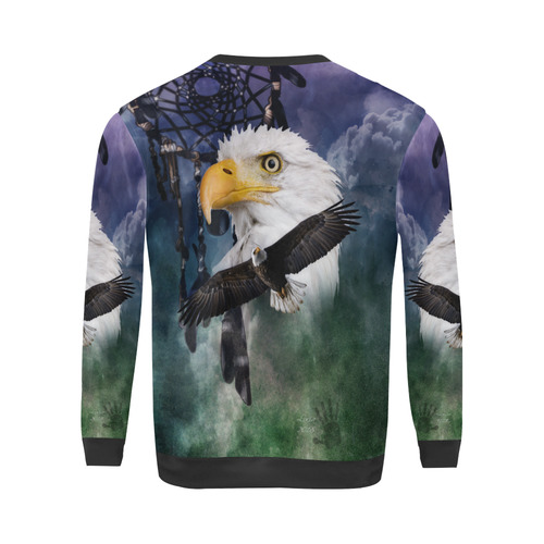 Shaman Eagle Spirit All Over Print Crewneck Sweatshirt for Men (Model H18)