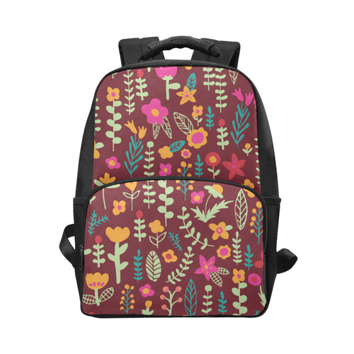 Cute Doodle Flowers Unisex Laptop Backpack (Model 1663)