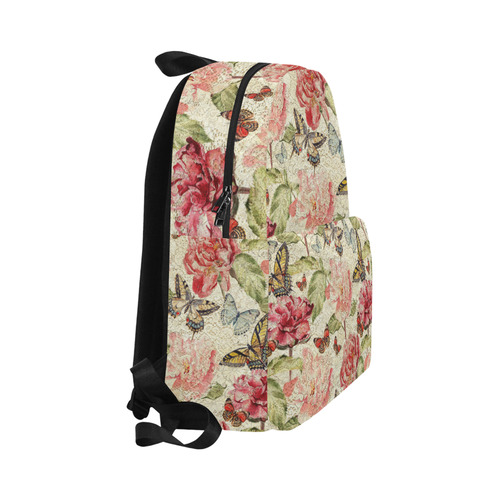 Watercolor Vintage Flowers Butterflies Lace 1 Unisex Classic Backpack (Model 1673)