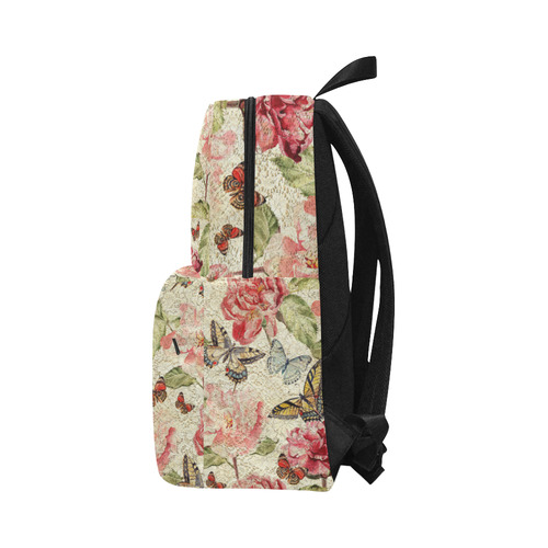 Watercolor Vintage Flowers Butterflies Lace 1 Unisex Classic Backpack (Model 1673)