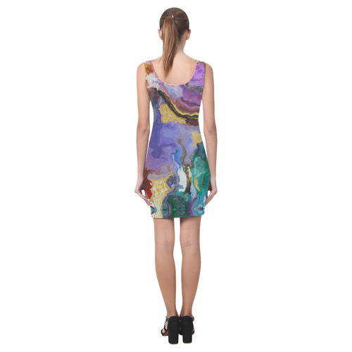 colorful marble Medea Vest Dress (Model D06)