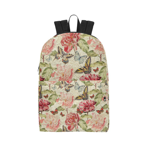 Watercolor Vintage Flowers Butterflies Lace 1 Unisex Classic Backpack (Model 1673)